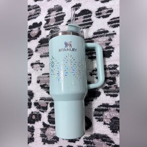 Stanley 40oz. Sky Blue Tumbler with Holographic Fireworks!